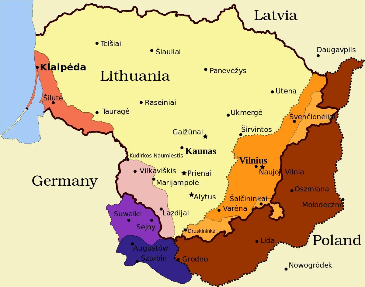ramani ya Lithuania, kaunas